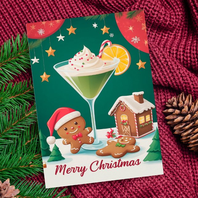 Cartes Pour Fêtes Annuelles Pain d'épices Martini de Noël (Créateur téléchargé)