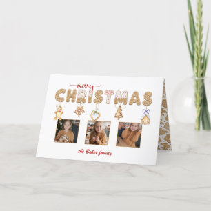 Cartes Pour Fêtes Annuelles Pain d'épices mignon Joyeux Noël Multiphoto