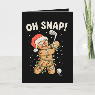 Cartes Pour Fêtes Annuelles Pains d'épice de Noël Oh Snap Cookie Golf Golfeur