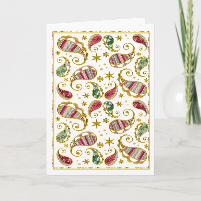 Cartes Pour Fêtes Annuelles Paisley solstice (Devant)