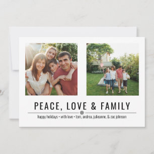 Cartes Pour Fêtes Annuelles Paix Amour et Famille 2 Photo