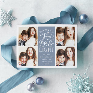 Cartes Pour Fêtes Annuelles Paix, amour et lumière Hanoukka Photo