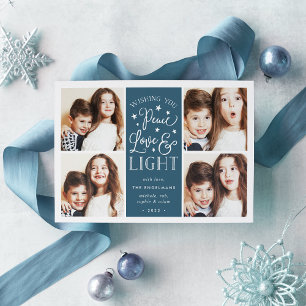 Cartes Pour Fêtes Annuelles Paix, amour et lumière Hanoukka Photo