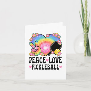 Cartes Pour Fêtes Annuelles Paix Amour Pickleball