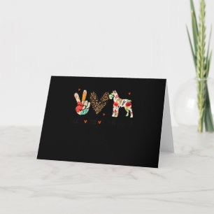 Cartes Pour Fêtes Annuelles Paix Amour Schnauzer Cadeau Drôle Amoureux des Chi