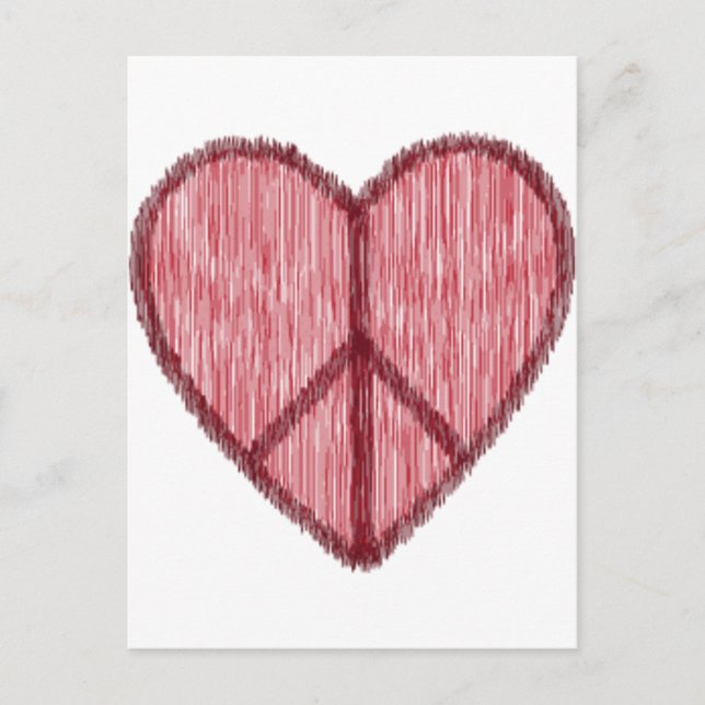Cartes Pour Fêtes Annuelles Paix, amour, Valentines (Devant)