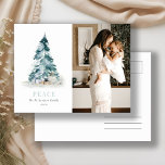 Cartes Pour Fêtes Annuelles Paix Aquarelle Pine Noël Arbre cadeau photo<br><div class="desc">Si vous avez besoin d'une personnalisation supplémentaire,  n'hésitez pas à m'envoyer un message sur yellowfebstudio@gmail.com .</div>