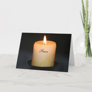 Cartes Pour Fêtes Annuelles paix aux bougies