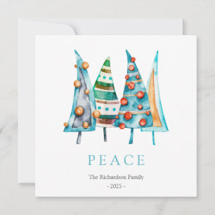Cartes Pour Fêtes Annuelles Paix Bébé Doodle Pine Noël Cadeaux Arbre de Noël