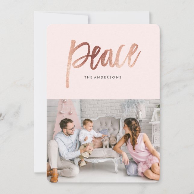 Cartes Pour Fêtes Annuelles Paix brossée (Devant)