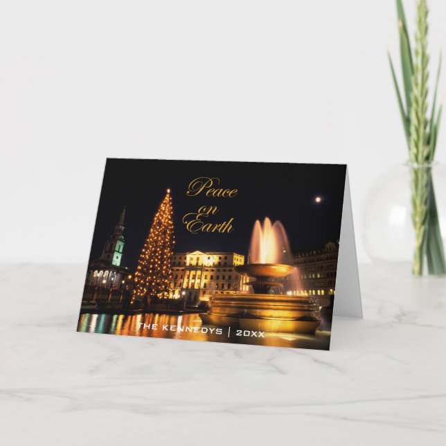 Cartes Pour Fêtes Annuelles Paix - carré de Trafalgar à Noël, Londres (Devant)