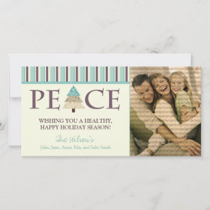 Cartes Pour Fêtes Annuelles Paix customisée Joyeuses Fêtes Design :: 04