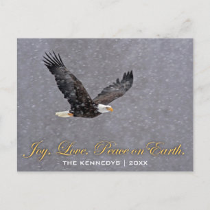 Cartes Pour Fêtes Annuelles Paix d'amour de joie - vol d'aigle chauve dans la