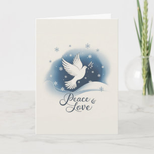 Cartes Pour Fêtes Annuelles Paix et amour