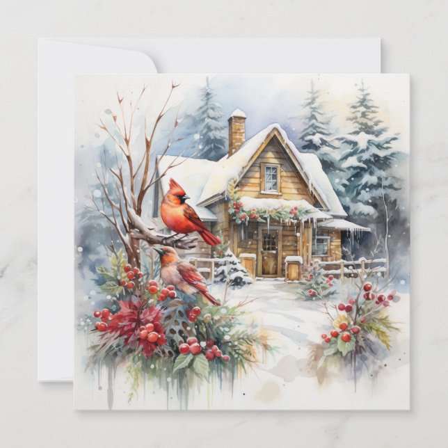 Cartes Pour Fêtes Annuelles Paix et amour à Noël (Devant)
