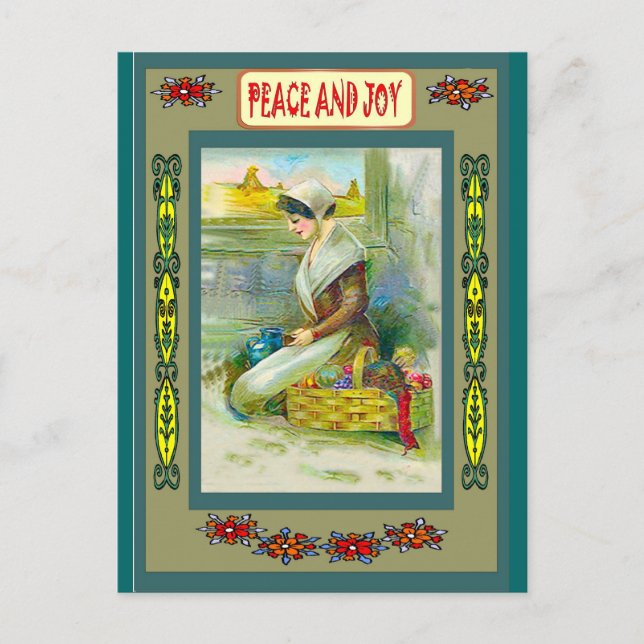 Cartes Pour Fêtes Annuelles Paix et joie (Devant)