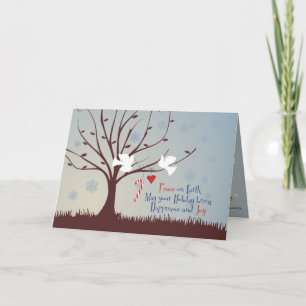 Cartes Pour Fêtes Annuelles Paix et joie