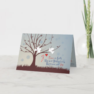 Cartes Pour Fêtes Annuelles Paix et joie