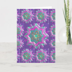 Cartes Pour Fêtes Annuelles Paix et Joie : Constellation Sainte Étoile Violett