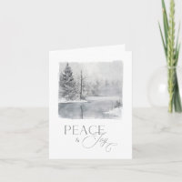 Paix et Joie d'Hiver Aquarelle Photo Fêtes