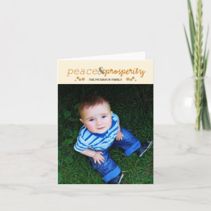 Cartes Pour Fêtes Annuelles paix et prospérité