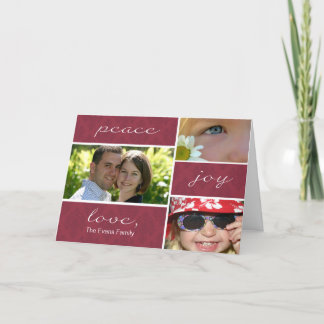 Cartes Pour Fêtes Annuelles Paix et vacances pliées par joie Carte-Bourgogne