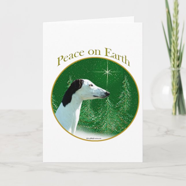 Cartes Pour Fêtes Annuelles Paix Greyhound (Devant)