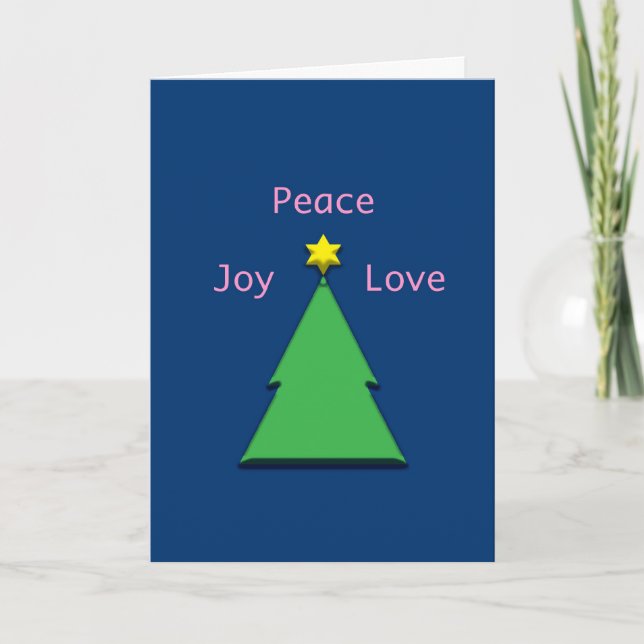 Cartes Pour Fêtes Annuelles Paix Joie Amour Interfoi Chrismukkah (Devant)