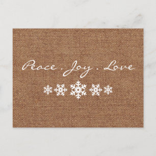 Cartes Pour Fêtes Annuelles Paix. L'amour. Joy - Snowflake Holiday Salutation