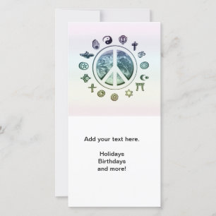Cartes Pour Fêtes Annuelles Paix mondiale