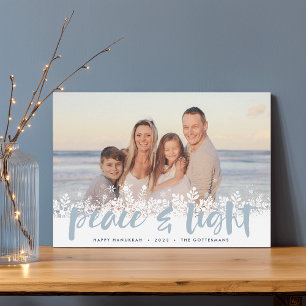 Cartes Pour Fêtes Annuelles Paix neigeuse Hanoukka Photo