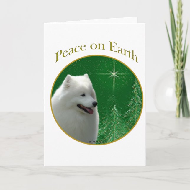 Cartes Pour Fêtes Annuelles Paix Samoyée (Devant)