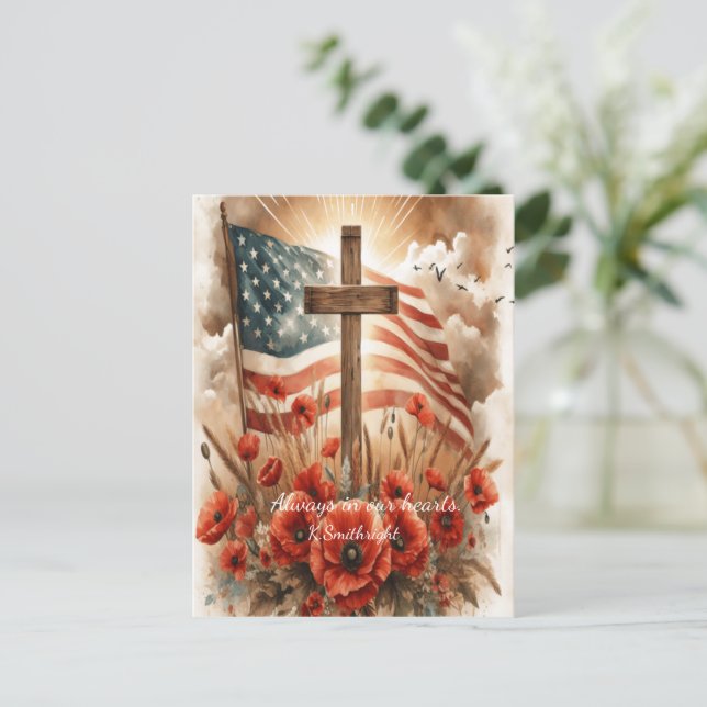 Cartes Pour Fêtes Annuelles Paix sous les pavots (Debout devant)