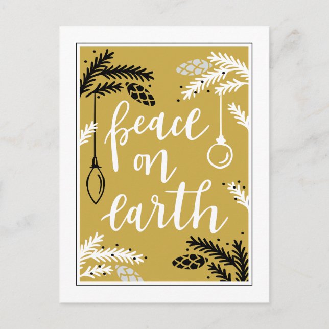 Cartes Pour Fêtes Annuelles Paix sur la Terre (Devant)