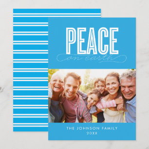 CARTES POUR FÊTES ANNUELLES PAIX SUR LA TERRE FAMILLE PHOTO NOËL