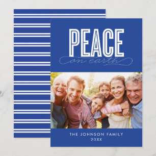 CARTES POUR FÊTES ANNUELLES PAIX SUR LA TERRE FAMILLE PHOTO NOËL