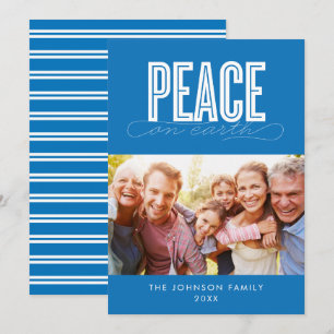 CARTES POUR FÊTES ANNUELLES PAIX SUR LA TERRE FAMILLE PHOTO NOËL
