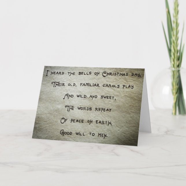 Cartes Pour Fêtes Annuelles Paix sur Terre (Devant)