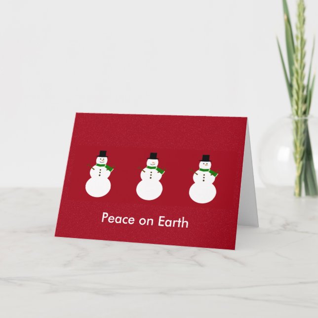 Cartes Pour Fêtes Annuelles Paix sur Terre (Devant)