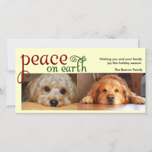 Cartes Pour Fêtes Annuelles Paix sur terre