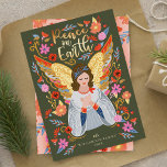 Cartes Pour Fêtes Annuelles Paix sur Terre Angel Floral Folal Art Terre Vert<br><div class="desc">Notre carte de vacances appartement de Noël Peace on Earth s'inspire de la beauté et du style de l'art populaire scandinave mais avec une flamme moderne et vintage. Notre design véhicule un monde d'espérance, d'amour et de paix dépeint à travers l'art, l'imagerie et la couleur. Les contrastes profonds sont combinés...</div>