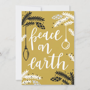 Cartes Pour Fêtes Annuelles Paix sur Terre Écrivez votre propre message