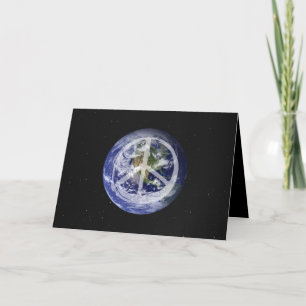 Cartes Pour Fêtes Annuelles PAIX sur Terre - Enseigne de symbole de Noël d'ent