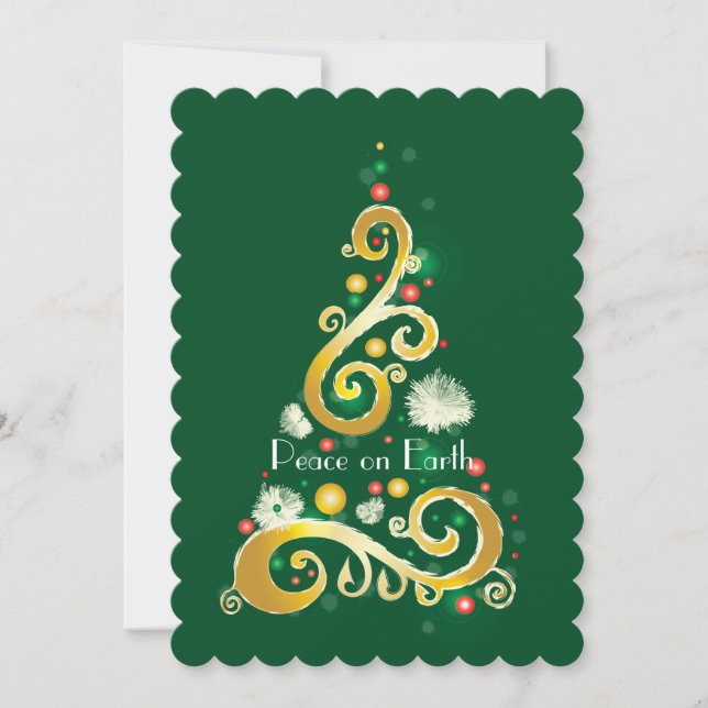 Cartes Pour Fêtes Annuelles Paix sur Terre IV (Devant)