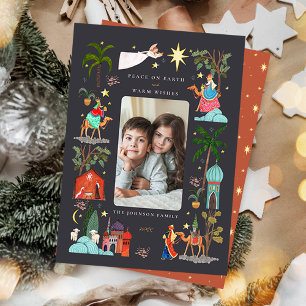 Cartes Pour Fêtes Annuelles Paix sur Terre Trois Rois Mages Noël Fêtes de fin 
