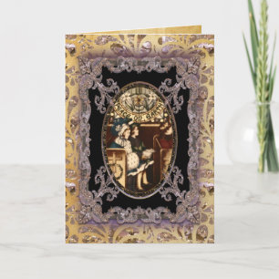 Cartes Pour Fêtes Annuelles Paix sur Terre Victorienne