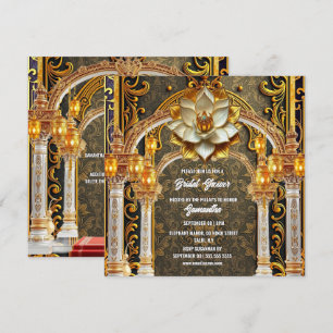 Cartes Pour Fêtes Annuelles Palace royal de fleurs de lotus blanc or arche ind