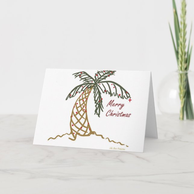 Cartes Pour Fêtes Annuelles Palm de Christmas (Devant)