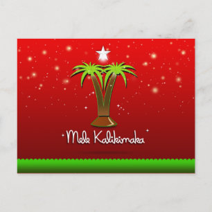Cartes Pour Fêtes Annuelles Palmier de Mele Kalikimaka pour Noël