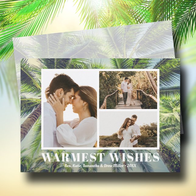 Cartes Pour Fêtes Annuelles Palmiers tropicaux Photo de Noël (Créateur téléchargé)